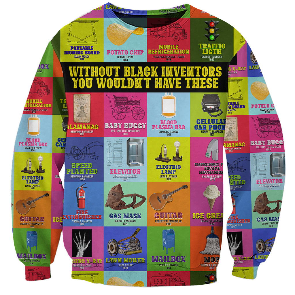Black Inventions Sweatshirt African-American Inventors - Wonder Print Shop