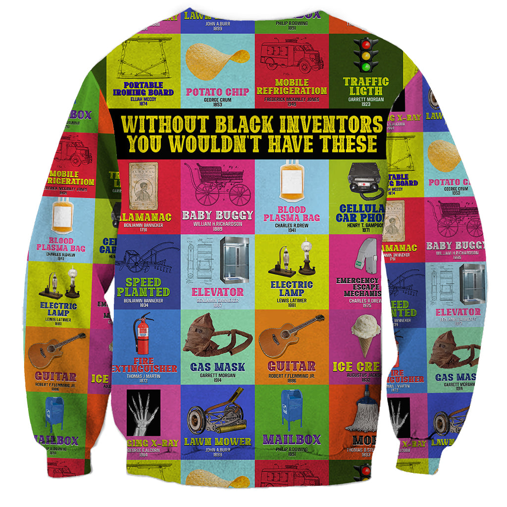 Black Inventions Sweatshirt African-American Inventors - Wonder Print Shop