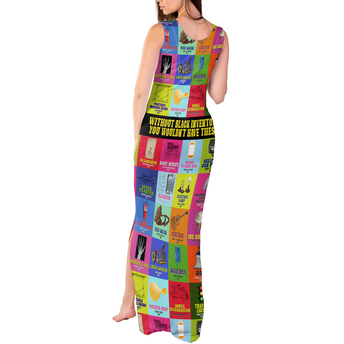 Black Inventions Tank Maxi Dress African-American Inventors - Wonder Print Shop