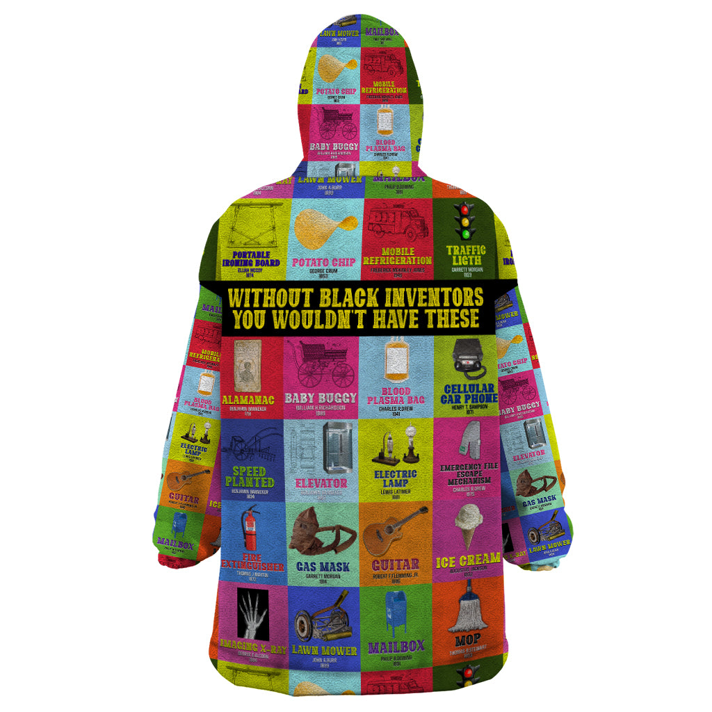 Black Inventions Wearable Blanket Hoodie African-American Inventors - Wonder Print Shop