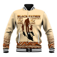 Black Father Baseball Jacket African Father with Son and Daughter - Wonder Print Shop