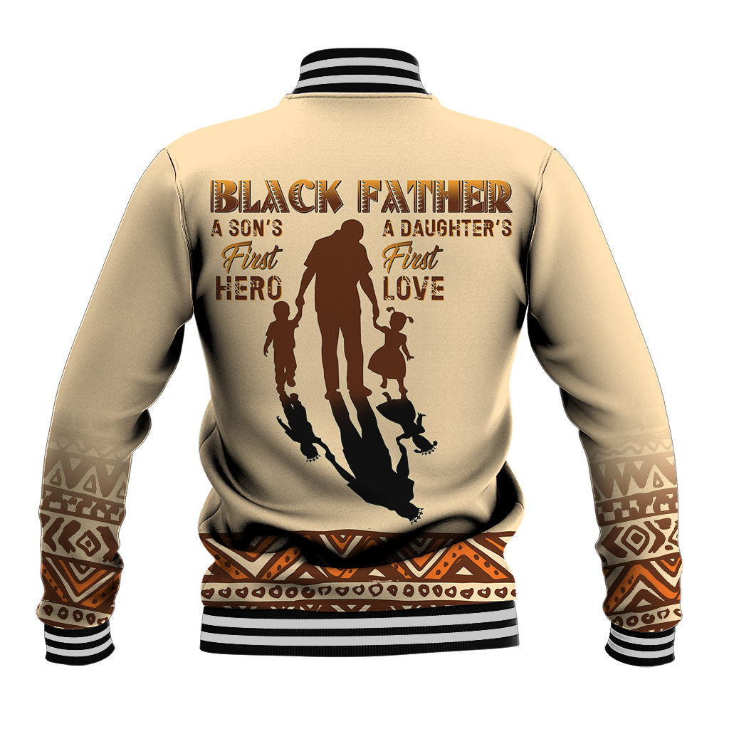 Black Father Baseball Jacket African Father with Son and Daughter - Wonder Print Shop