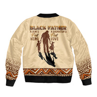 Black Father Bomber Jacket African Father with Son and Daughter - Wonder Print Shop