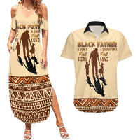 Black Father Couples Matching Summer Maxi Dress and Hawaiian Shirt African Father with Son and Daughter - Wonder Print Shop