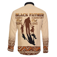 Black Father Family Matching Long Sleeve Bodycon Dress and Hawaiian Shirt African Father with Son and Daughter - Wonder Print Shop