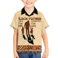 Black Father Family Matching Long Sleeve Bodycon Dress and Hawaiian Shirt African Father with Son and Daughter - Wonder Print Shop