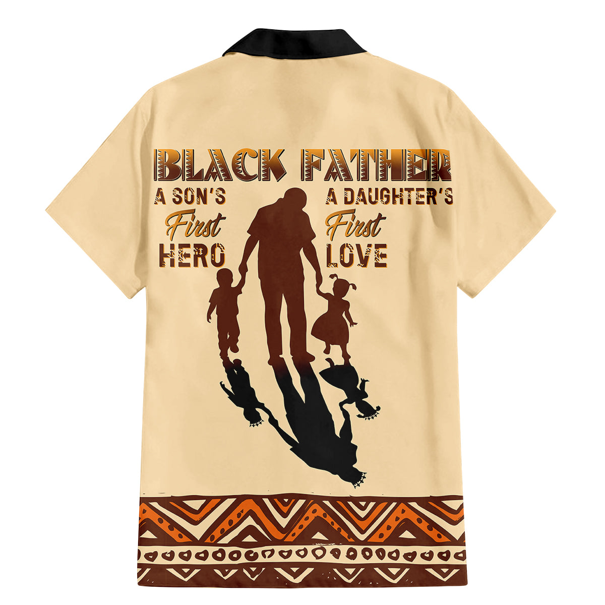 Black Father Family Matching Mermaid Dress and Hawaiian Shirt African Father with Son and Daughter - Wonder Print Shop