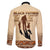 Black Father Family Matching Puletasi Dress and Hawaiian Shirt African Father with Son and Daughter - Wonder Print Shop