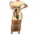 Black Father Family Matching Short Sleeve Bodycon Dress and Hawaiian Shirt African Father with Son and Daughter - Wonder Print Shop