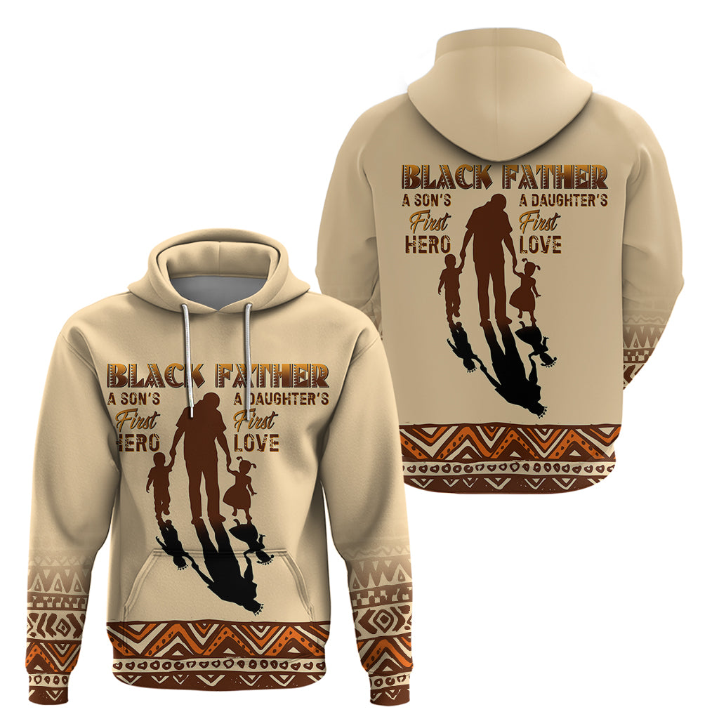 Black Father Hoodie African Father with Son and Daughter - Wonder Print Shop