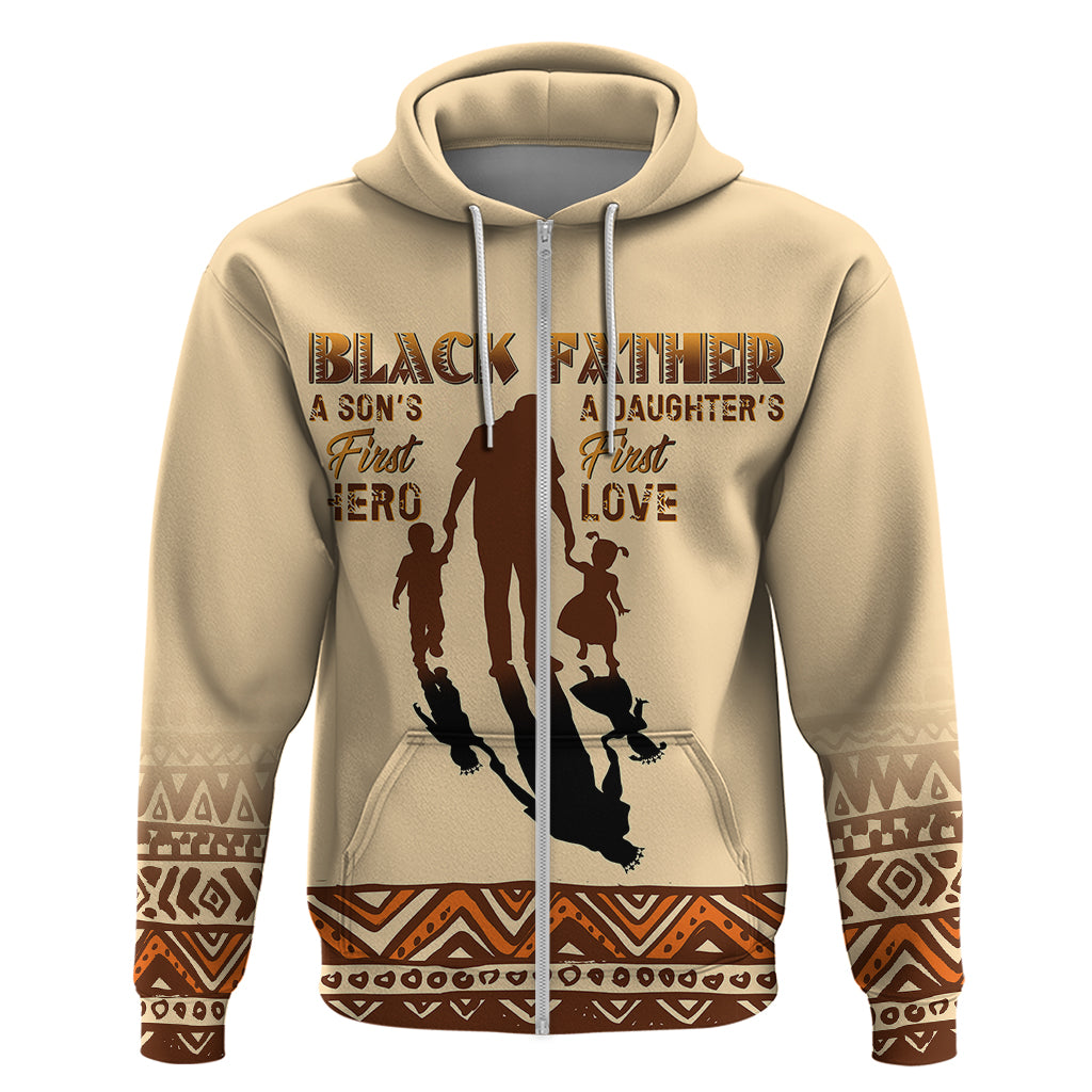 Black Father Hoodie African Father with Son and Daughter - Wonder Print Shop