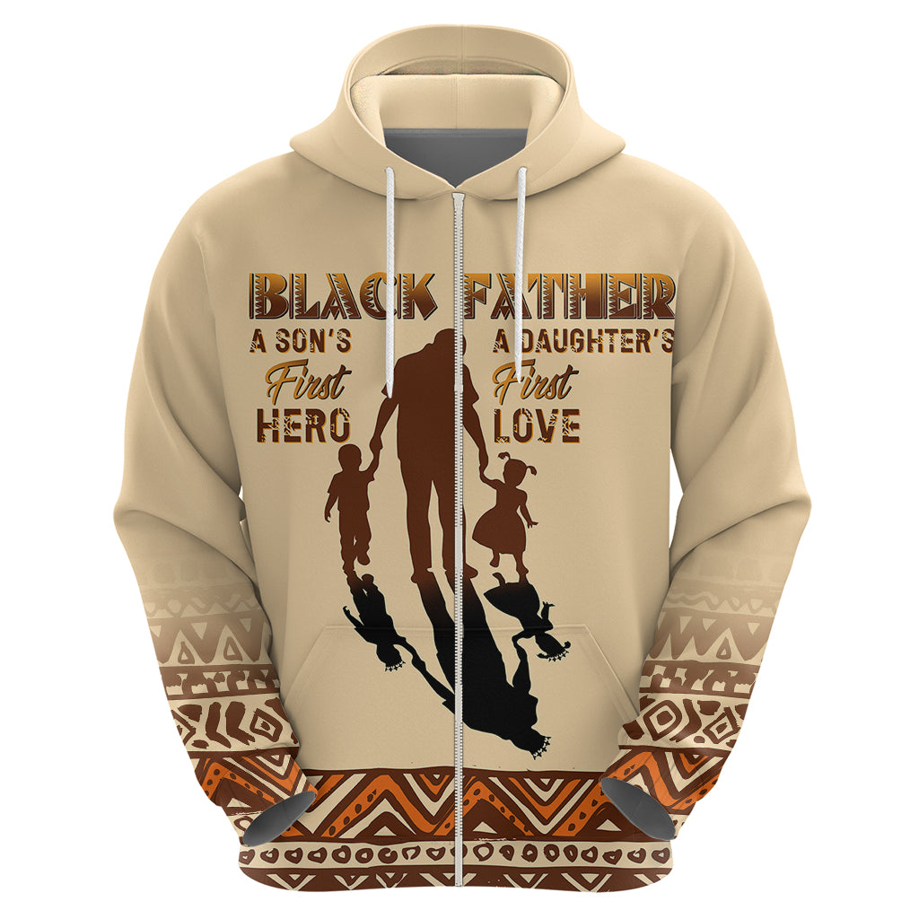 Black Father Hoodie African Father with Son and Daughter - Wonder Print Shop