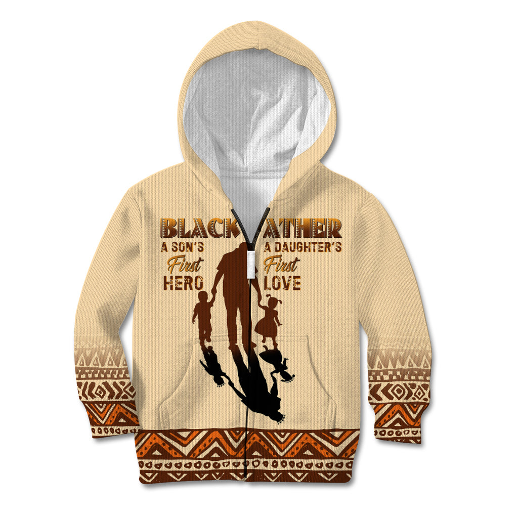 Black Father Kid Hoodie African Father with Son and Daughter - Wonder Print Shop