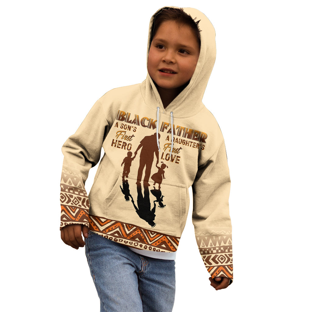 Black Father Kid Hoodie African Father with Son and Daughter - Wonder Print Shop