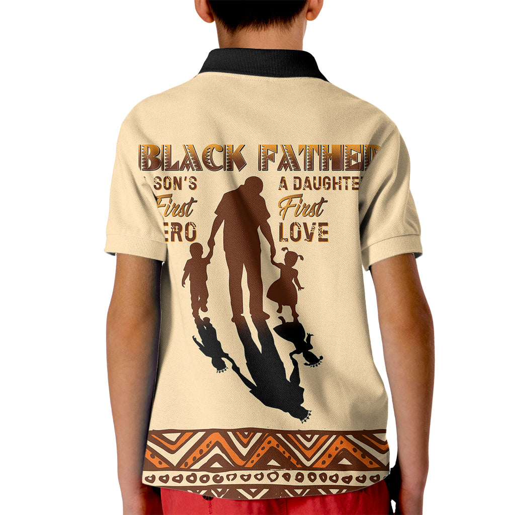 Black Father Kid Polo Shirt African Father with Son and Daughter - Wonder Print Shop
