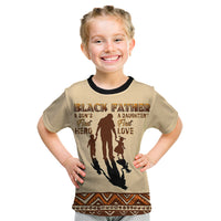 Black Father Kid T Shirt African Father with Son and Daughter - Wonder Print Shop
