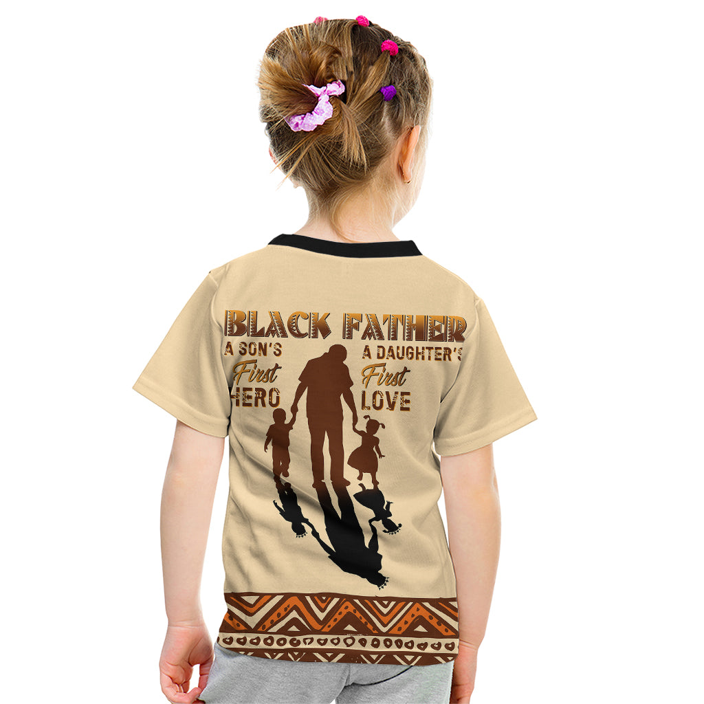 Black Father Kid T Shirt African Father with Son and Daughter - Wonder Print Shop