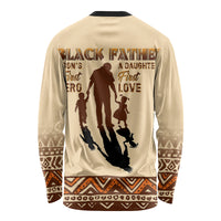 Black Father Long Sleeve Shirt African Father with Son and Daughter - Wonder Print Shop