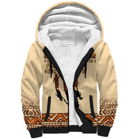 Black Father Sherpa Hoodie African Father with Son and Daughter - Wonder Print Shop