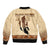 Black Father Sleeve Zip Bomber Jacket African Father with Son and Daughter - Wonder Print Shop