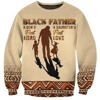 Black Father Sweatshirt African Father with Son and Daughter - Wonder Print Shop