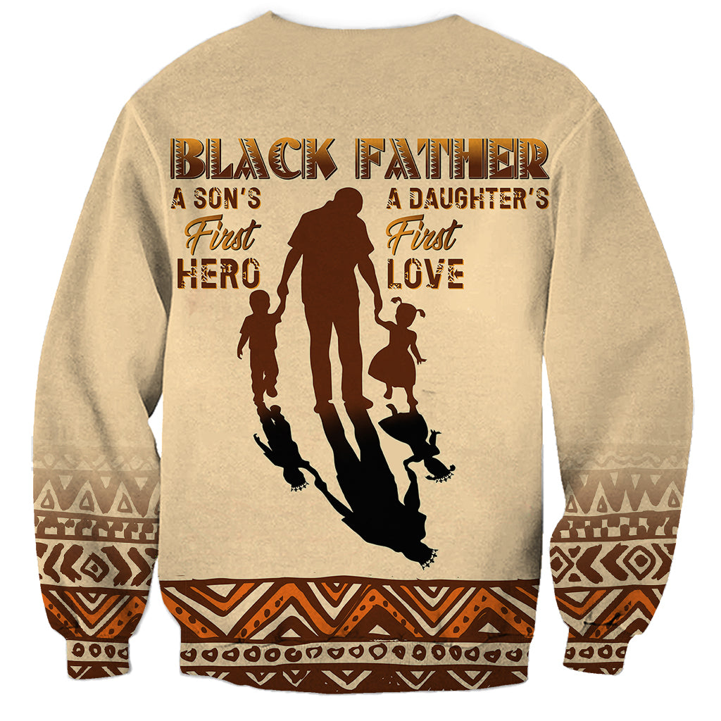 Black Father Sweatshirt African Father with Son and Daughter - Wonder Print Shop