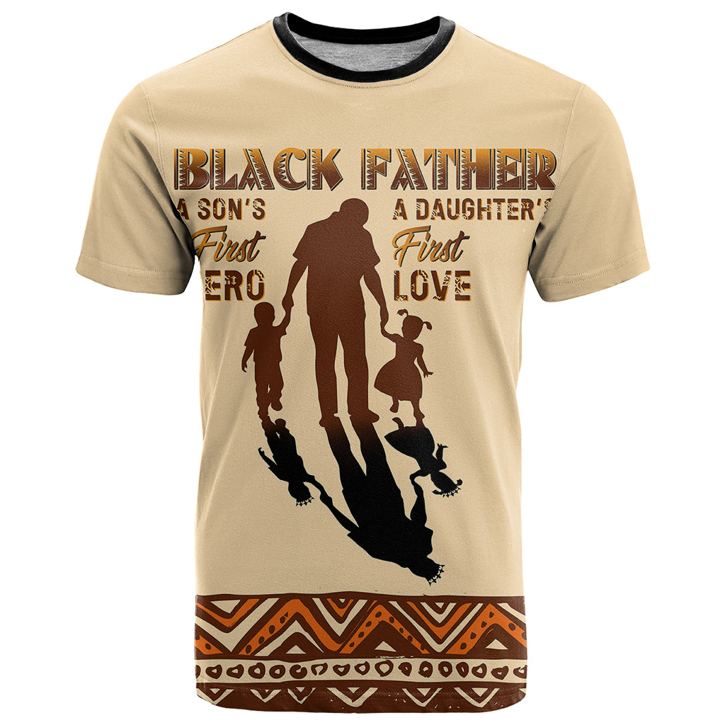 Black Father T Shirt African Father with Son and Daughter - Wonder Print Shop