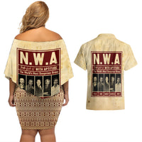 The World's Most Dangerous Group Couples Matching Off Shoulder Short Dress and Hawaiian Shirt - Wonder Print Shop