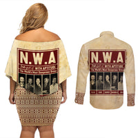 The World's Most Dangerous Group Couples Matching Off Shoulder Short Dress and Long Sleeve Button Shirt - Wonder Print Shop