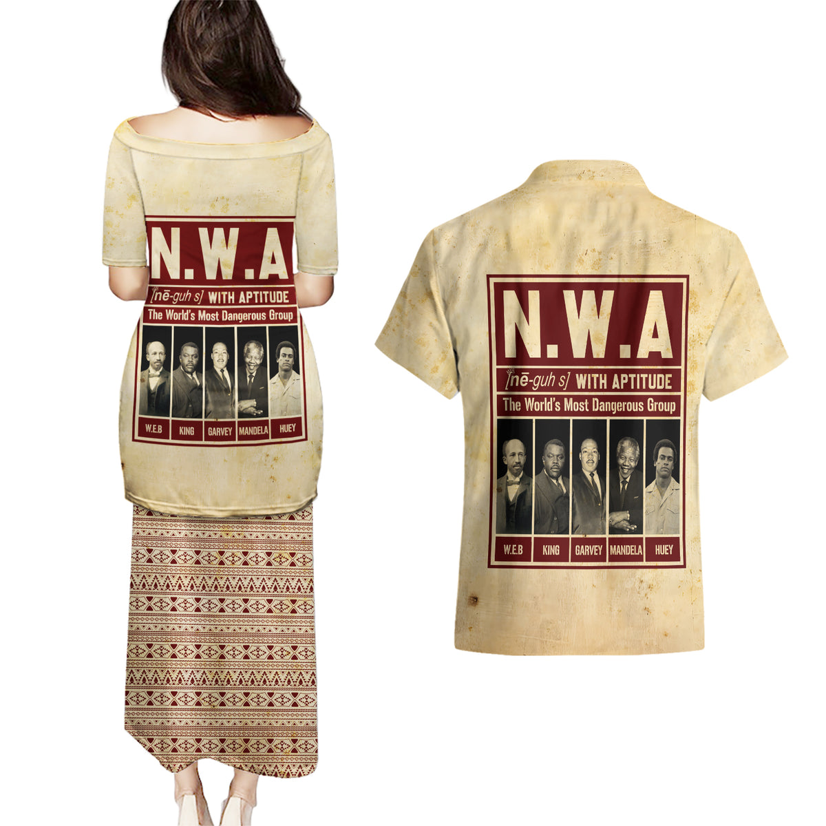 The World's Most Dangerous Group Couples Matching Puletasi and Hawaiian Shirt - Wonder Print Shop