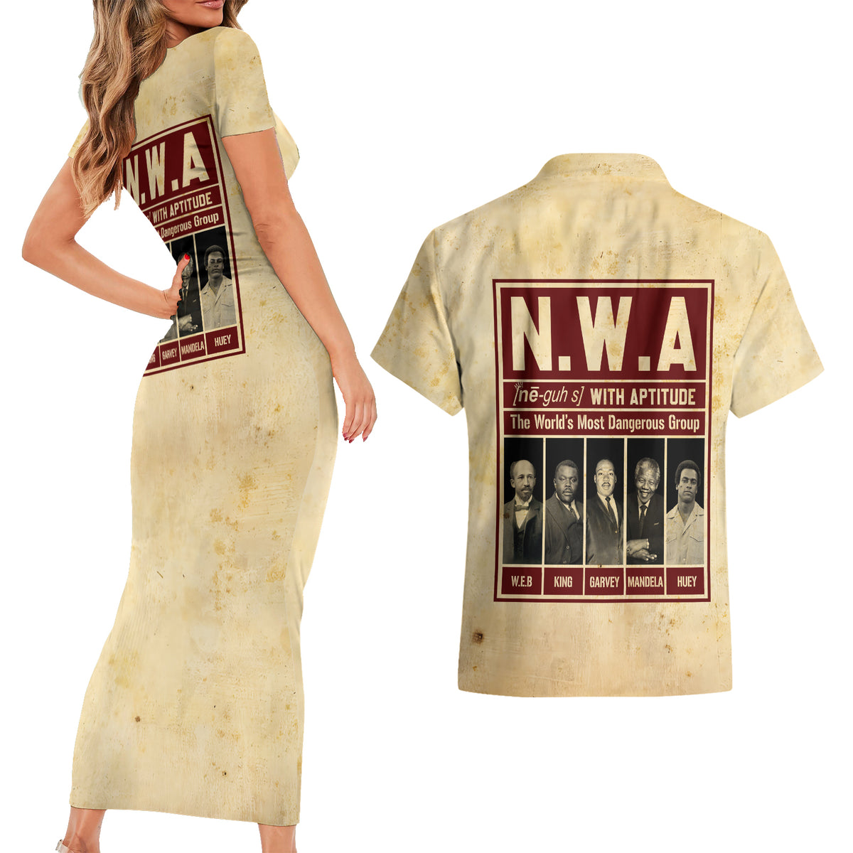 The World's Most Dangerous Group Couples Matching Short Sleeve Bodycon Dress and Hawaiian Shirt - Wonder Print Shop