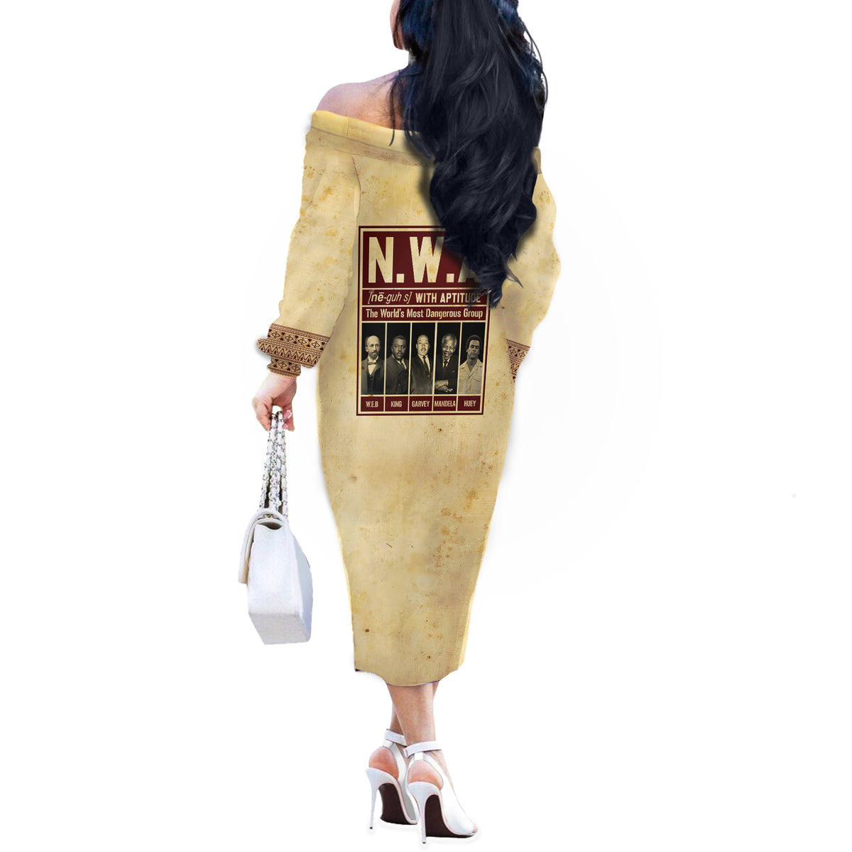 The World's Most Dangerous Group Off The Shoulder Long Sleeve Dress - Wonder Print Shop