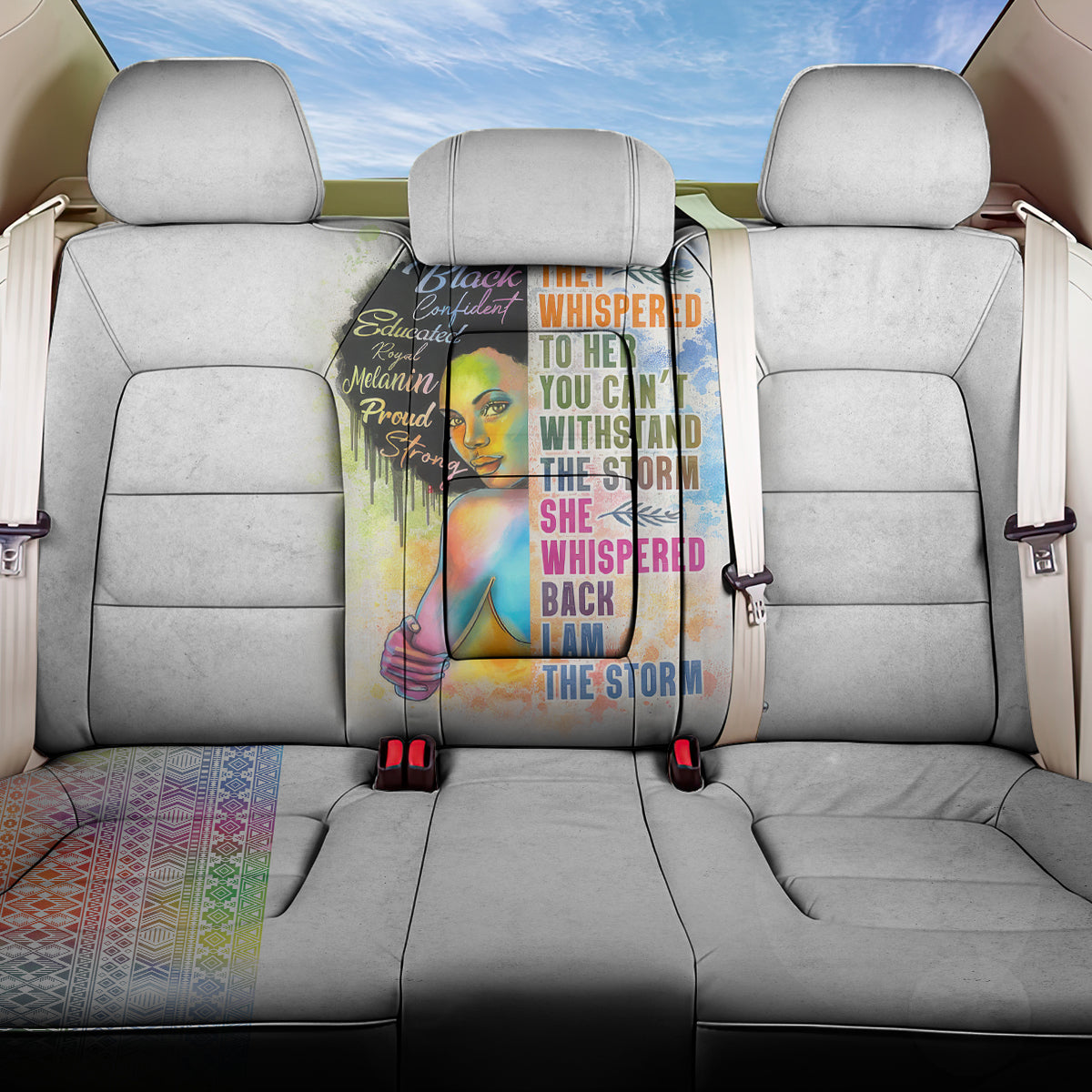 Black Girl I Am The Storm Back Car Seat Cover African American Women - Wonder Print Shop