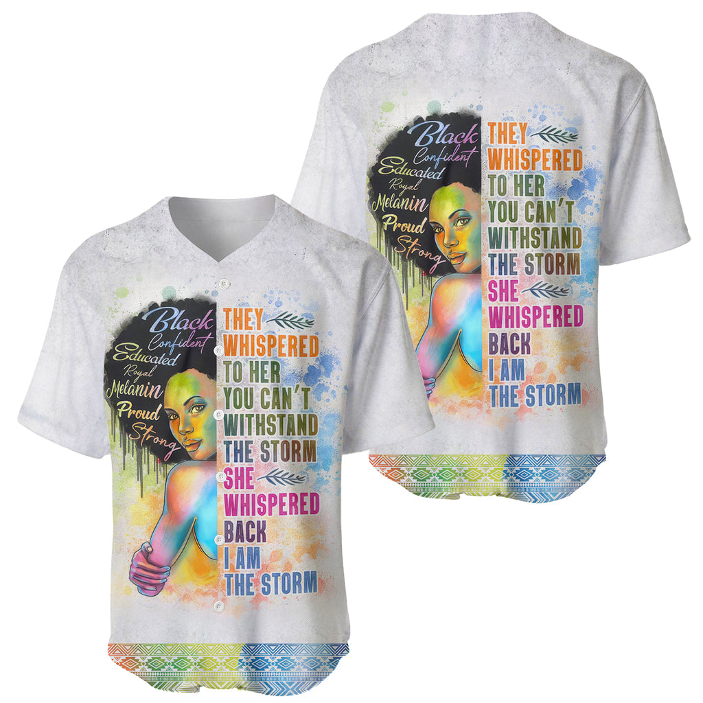 Black Girl I Am The Storm Baseball Jersey African American Women - Wonder Print Shop