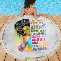 Black Girl I Am The Storm Beach Blanket African American Women - Wonder Print Shop