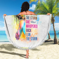 Black Girl I Am The Storm Beach Blanket African American Women - Wonder Print Shop