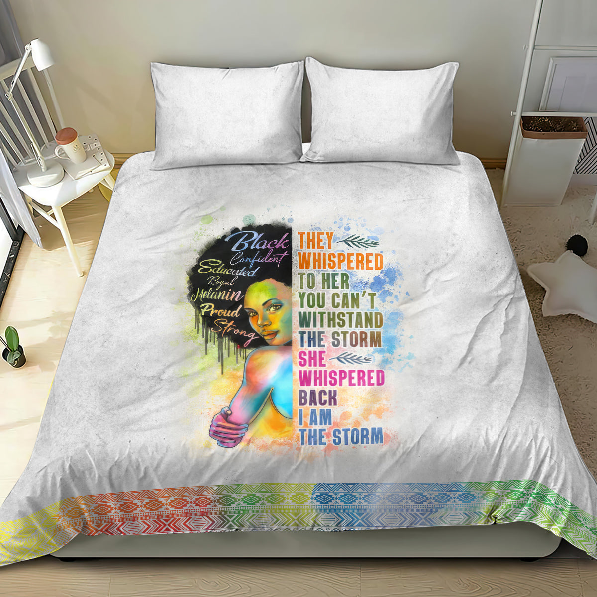 Black Girl I Am The Storm Bedding Set African American Women - Wonder Print Shop