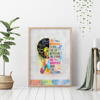 Black Girl I Am The Storm Canvas Wall Art African American Women - Wonder Print Shop