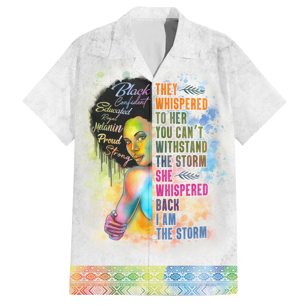 Black Girl I Am The Storm Family Matching Off Shoulder Short Dress and Hawaiian Shirt African American Women - Wonder Print Shop
