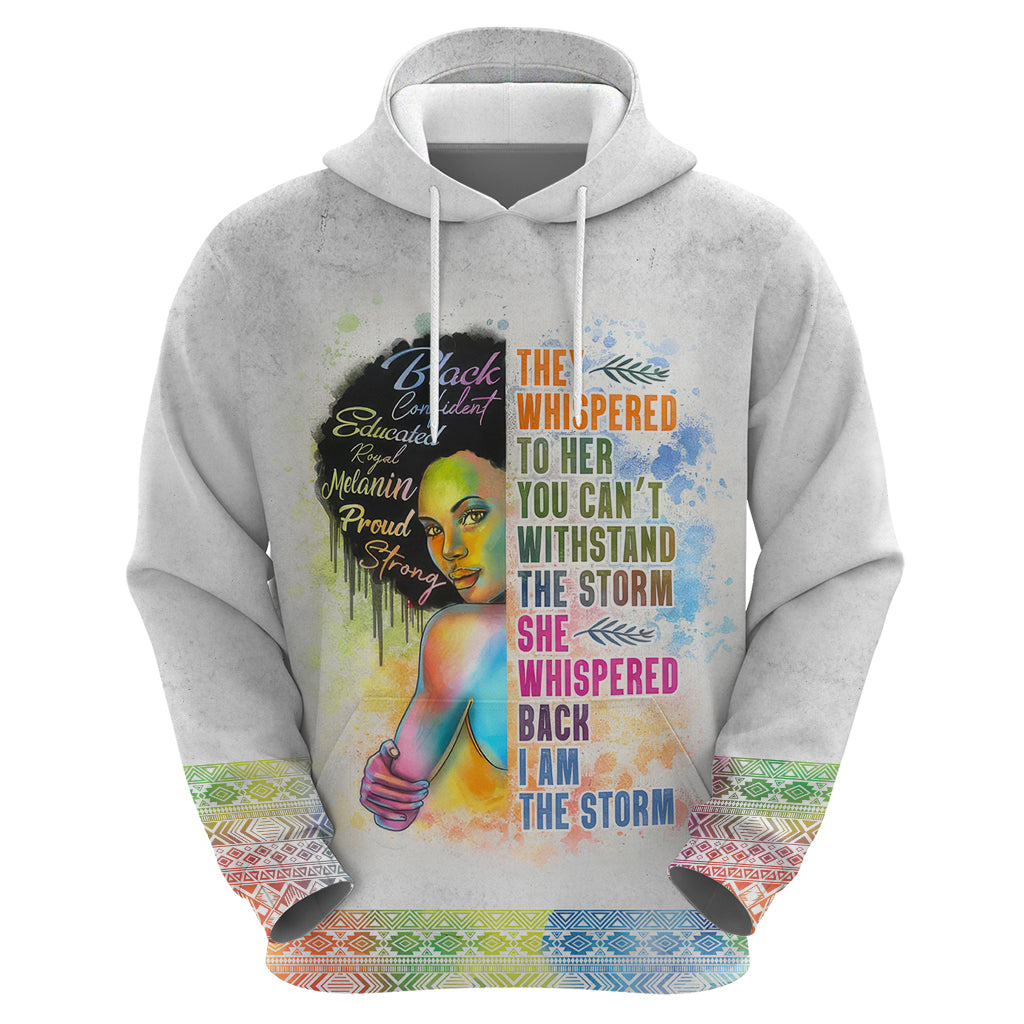 Black Girl I Am The Storm Hoodie African American Women - Wonder Print Shop
