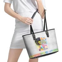 Black Girl I Am The Storm Leather Tote Bag African American Women - Wonder Print Shop