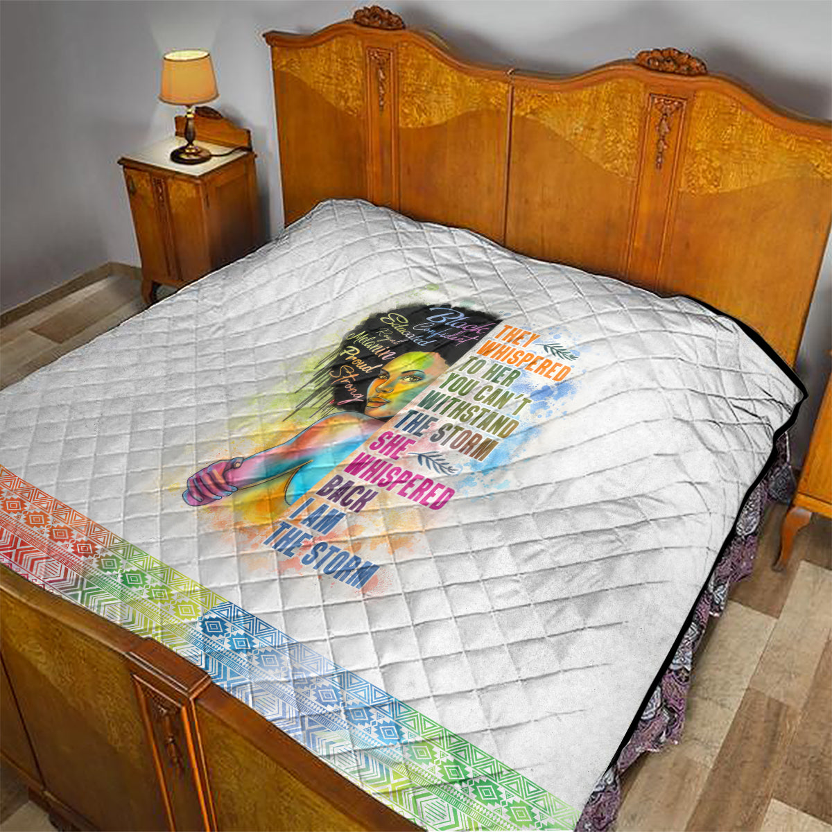 Black Girl I Am The Storm Quilt African American Women - Wonder Print Shop