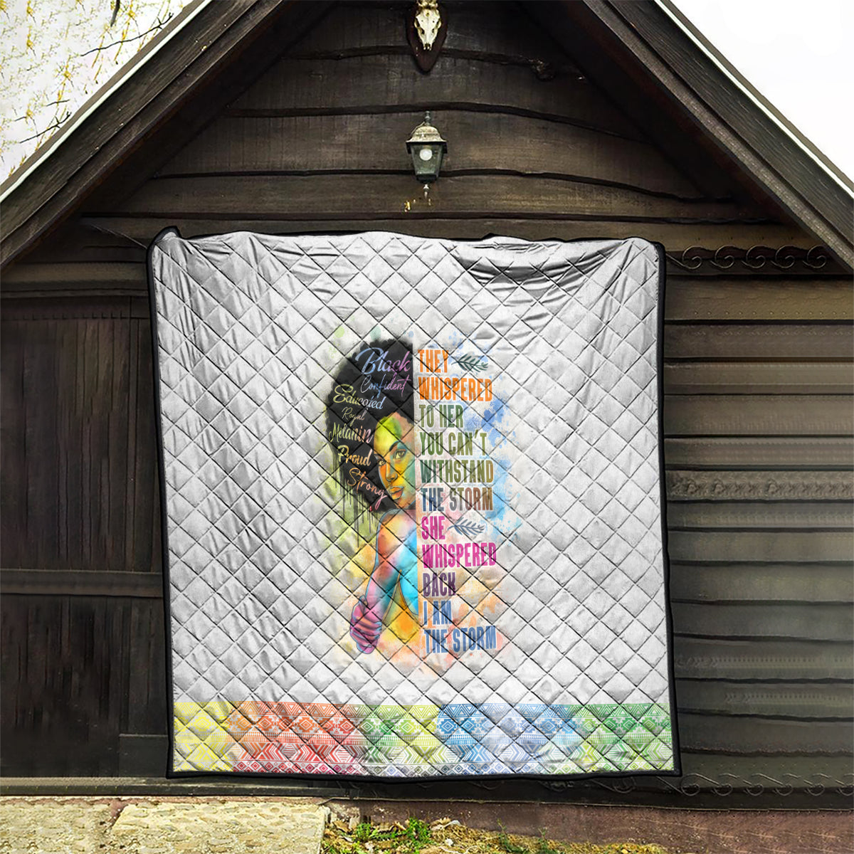 Black Girl I Am The Storm Quilt African American Women - Wonder Print Shop