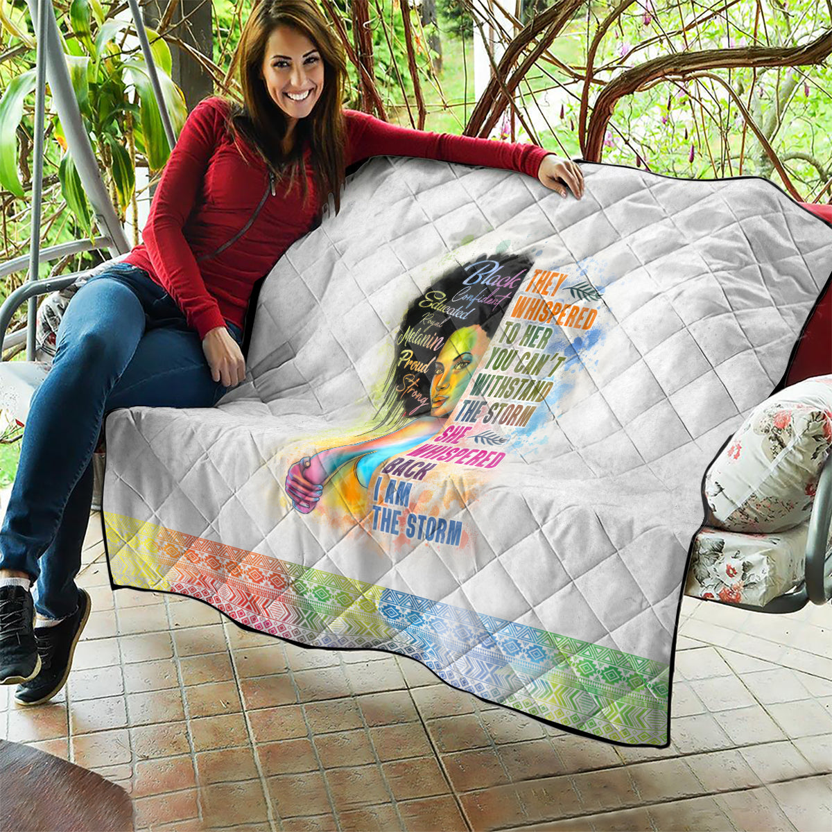 Black Girl I Am The Storm Quilt African American Women - Wonder Print Shop