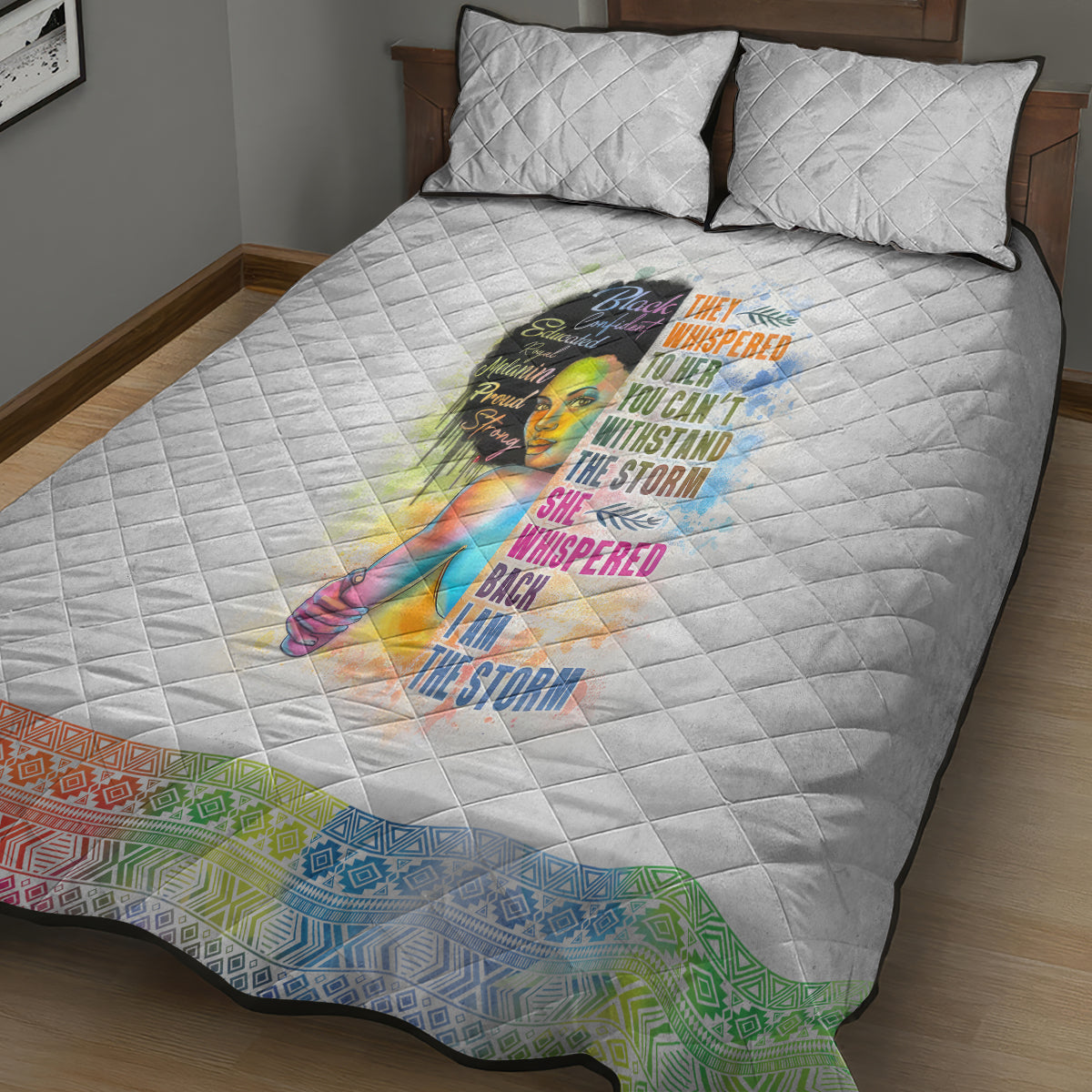 Black Girl I Am The Storm Quilt Bed Set African American Women - Wonder Print Shop