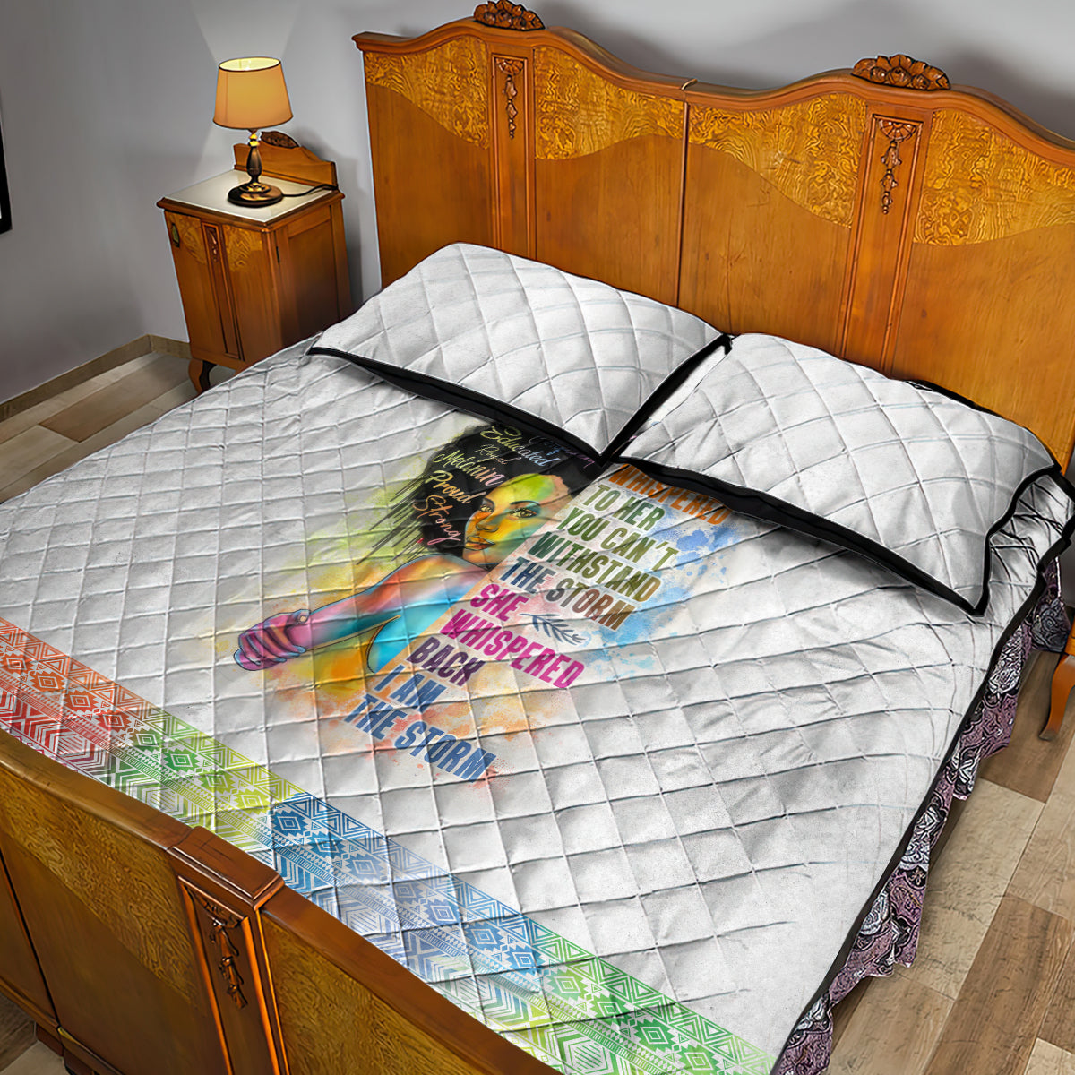 Black Girl I Am The Storm Quilt Bed Set African American Women - Wonder Print Shop