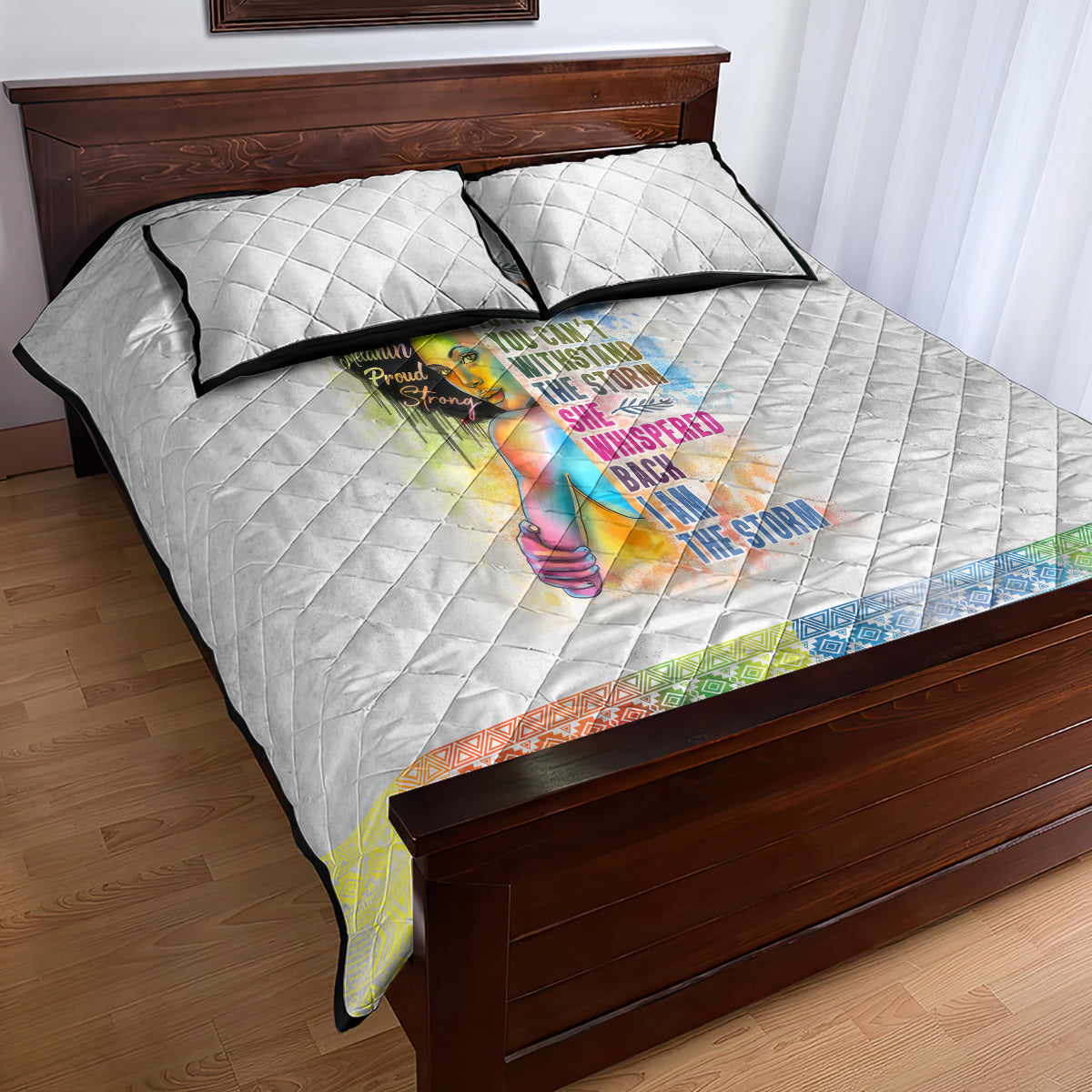 Black Girl I Am The Storm Quilt Bed Set African American Women - Wonder Print Shop