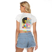 Black Girl I Am The Storm Raglan Cropped T Shirt African American Women - Wonder Print Shop