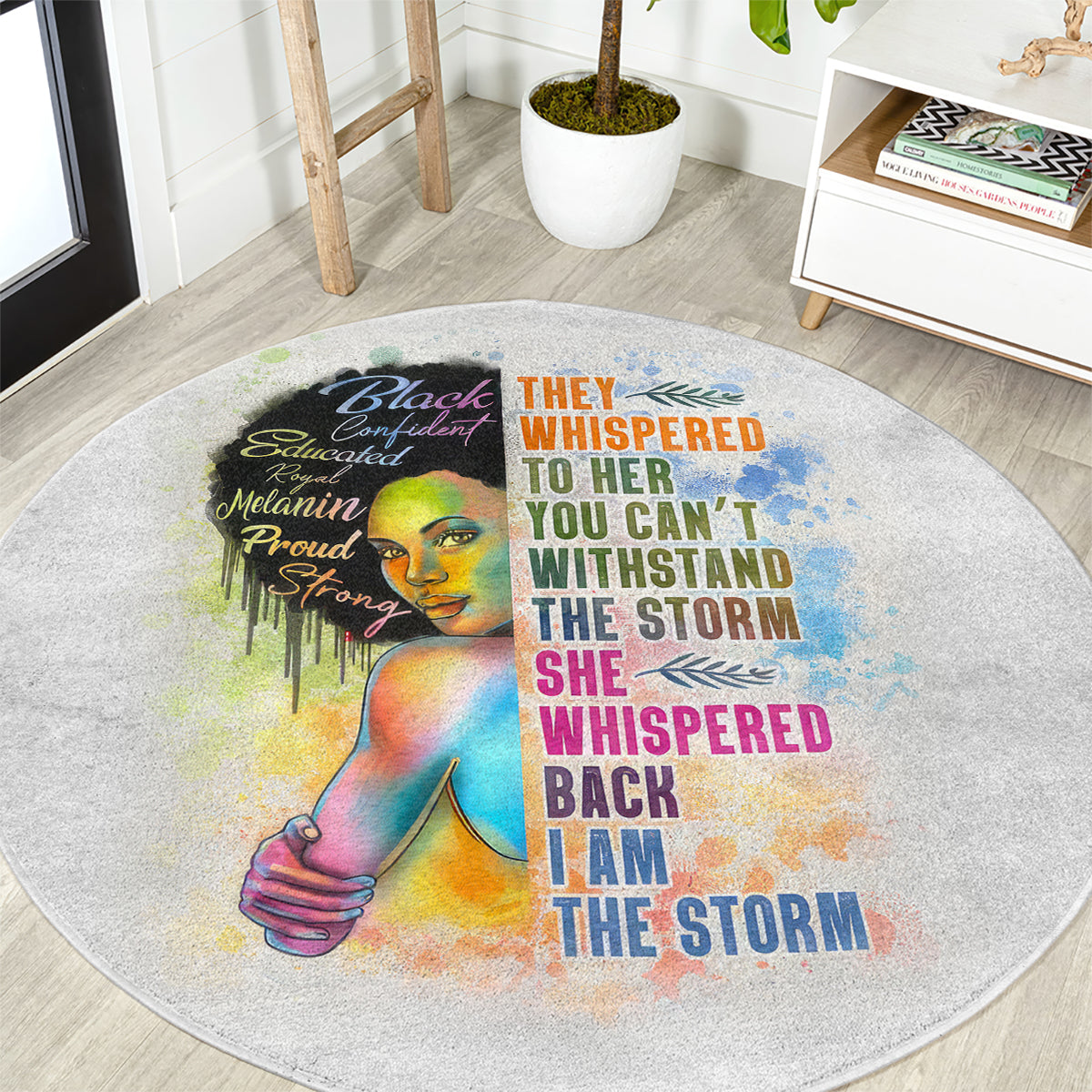 black-girl-i-am-the-storm-round-carpet-african-american-women