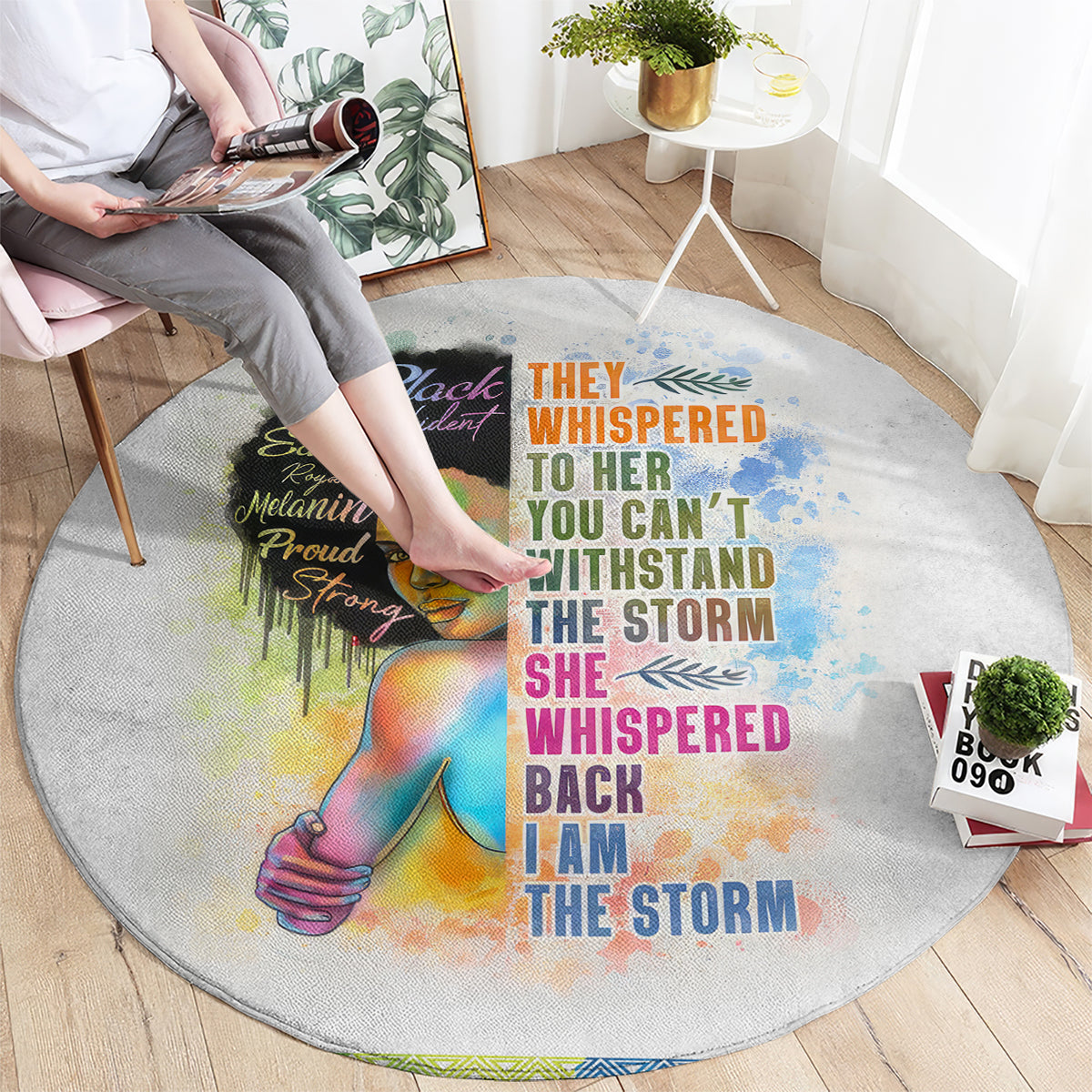 black-girl-i-am-the-storm-round-carpet-african-american-women